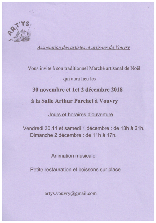 Marché de Noël artisanal, Vouvry