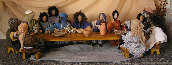 Figurines bibliques de la Sainte Cène